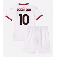 Camisa de Futebol AC Milan Rafael Leao #10 Equipamento Secundário Infantil 2024-25 Manga Curta (+ Calças curtas)